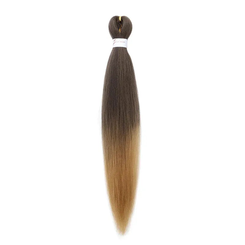 WIGSIN 20Inch synthetic pre-stretched yaki EZ box braiding hair bundle, dark brown to blonde ombre, Simples Market