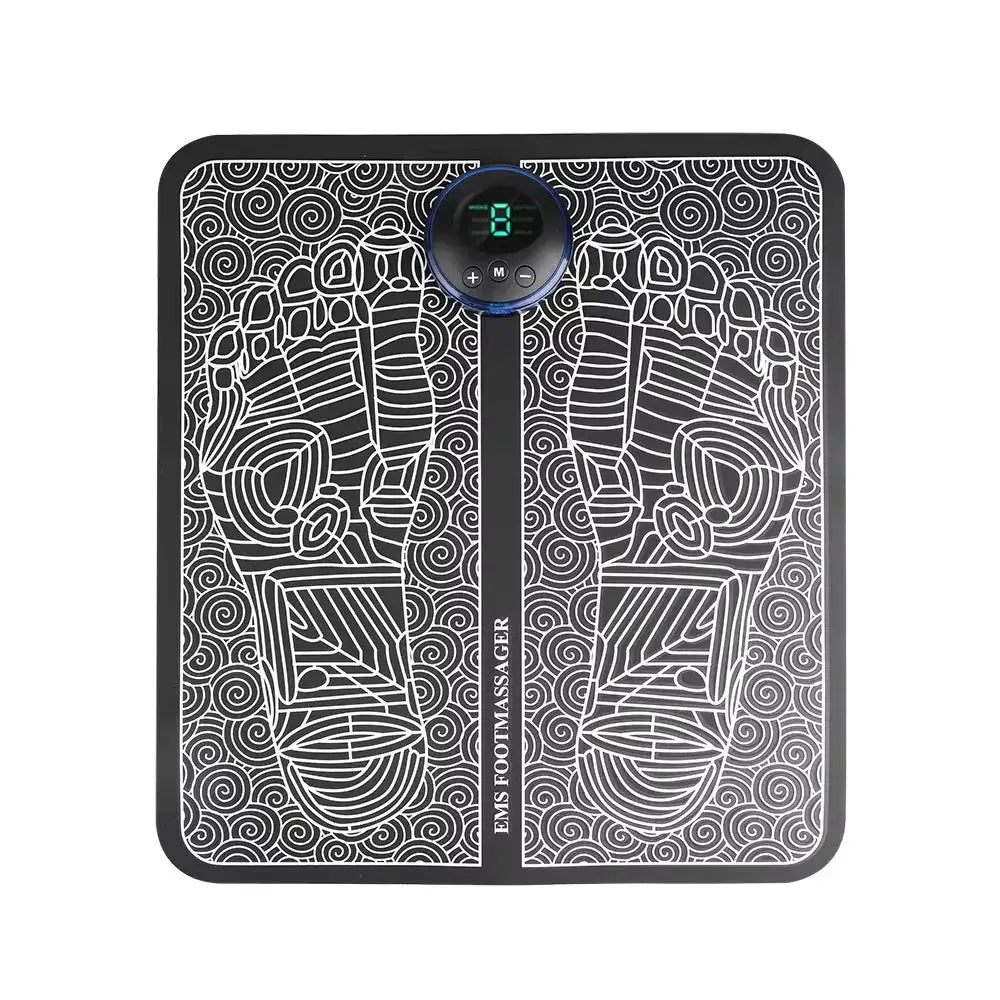 Electric Foot Massager Pad With EMS Therapy Portable Foldable Design For Feet Ankles Calves And Relaxation