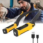 LuminaTech Rechargeable LED Neck Reading Light With Two Brightness Levels For Reading Knitting Camping And Repair