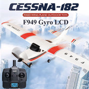 WLtoys F949 LCD RC airplane Cessna 182 in white and red with gyro, Park remote controller