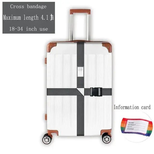 Convenient Adjustable Luggage Straps Portable Bungees Easy Travel Necessary Reusable Belt protect Suitcase Accessories Items - Simples Market