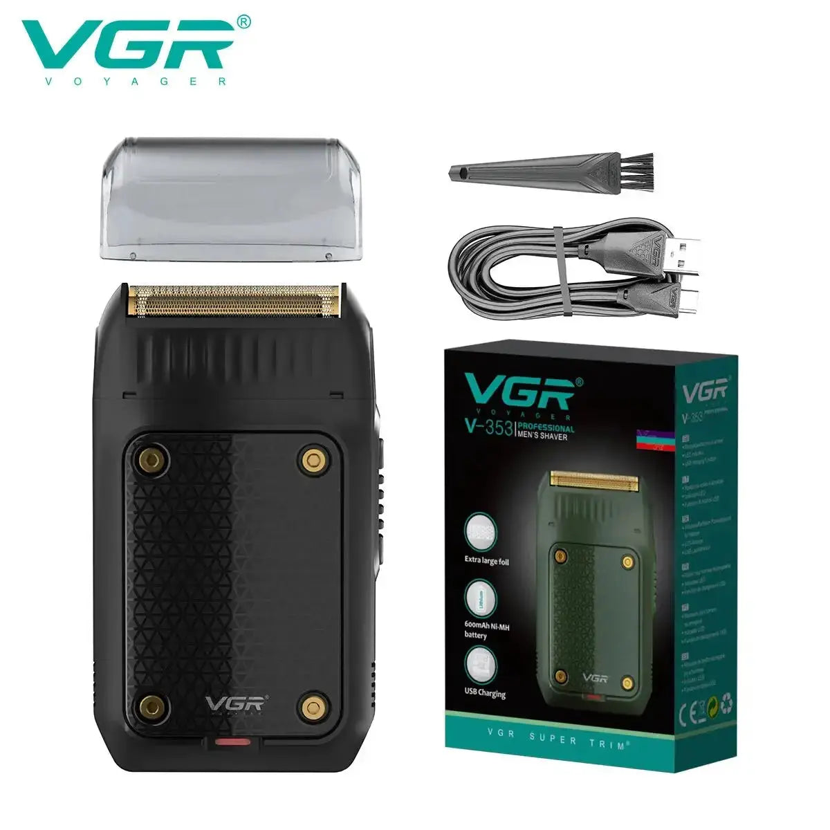 VGR V353 Shaver Professional Electric Shaving Machine For Men Rechargeable Wet And Dry Portable