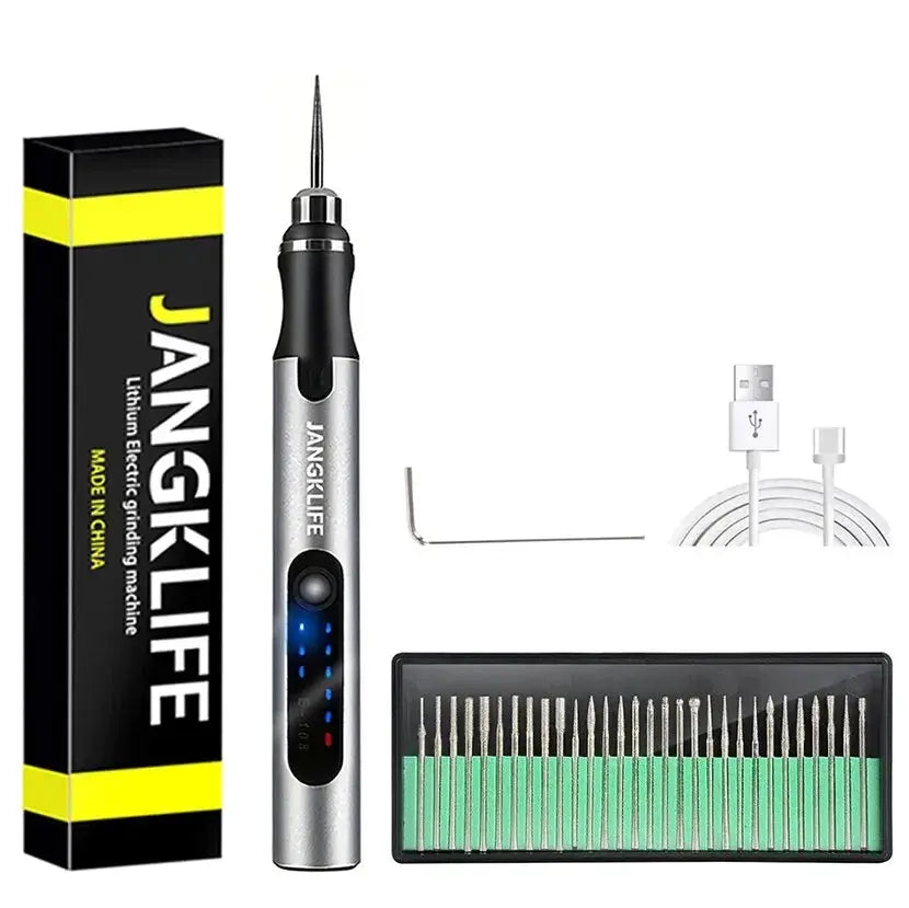 JANGKLIFE Cordless USB Rotary Tool Kit For Woodworking Engraving Jewelry Metal Glass Mini Wireless Drill