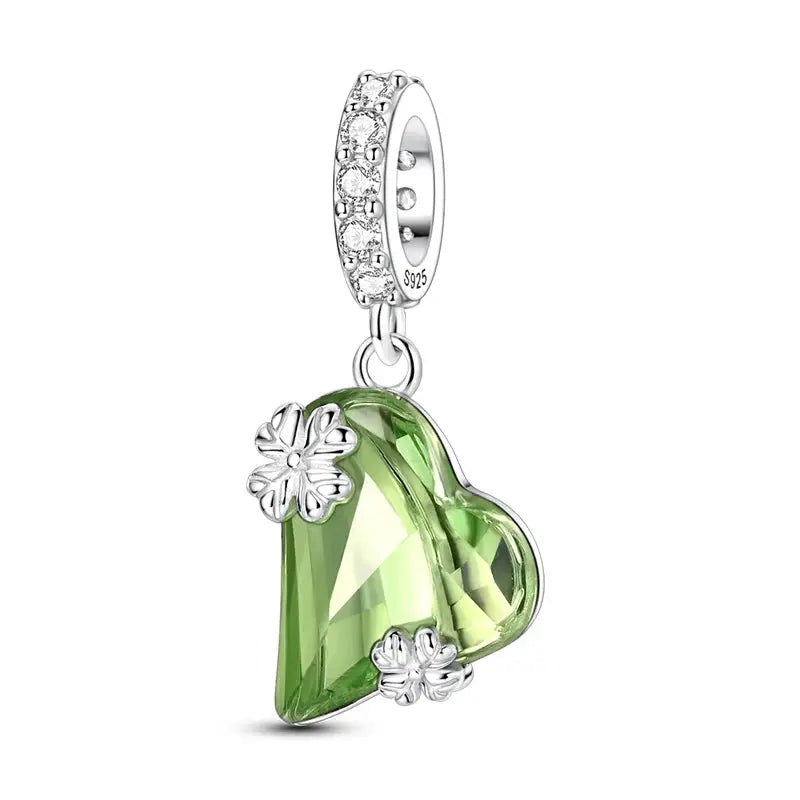 New 925 Sterling Silver Charms Beads Pendants Tree of Life Turtle Gemstone Sunflower for Women Bracelet Jewelry Gift