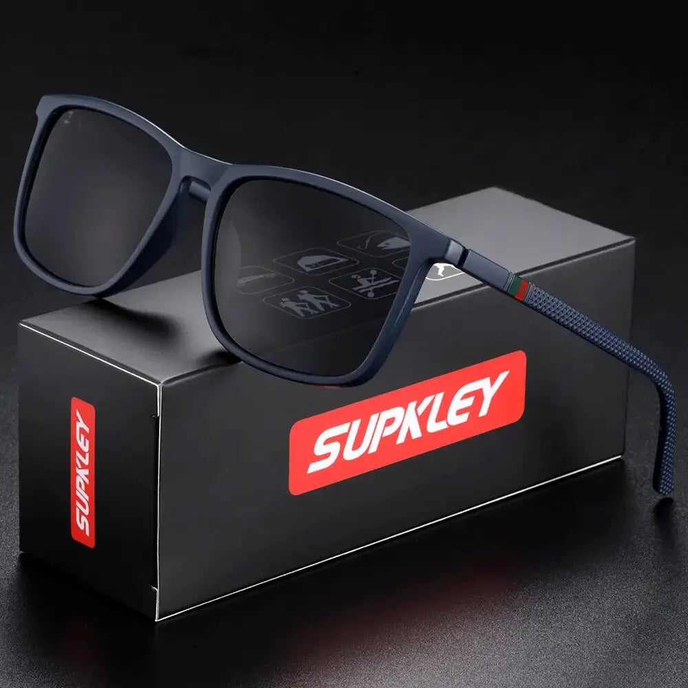 Supkley Sports Sunglasses For Men Polarized Lightweight Square Eyewear With TAC Lenses For All Day Comfort