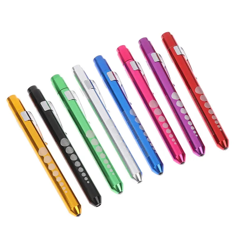 Medical Pen Light With Pupil Gauge Measurements LED Illumination Portable Aluminum Alloy Body Pocket Clip