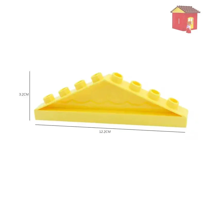 Big Building Blocks Houses Kit With Doors Windows Walls And Roof Compatible With Large Bricks Boys And Girls Toy Gifts