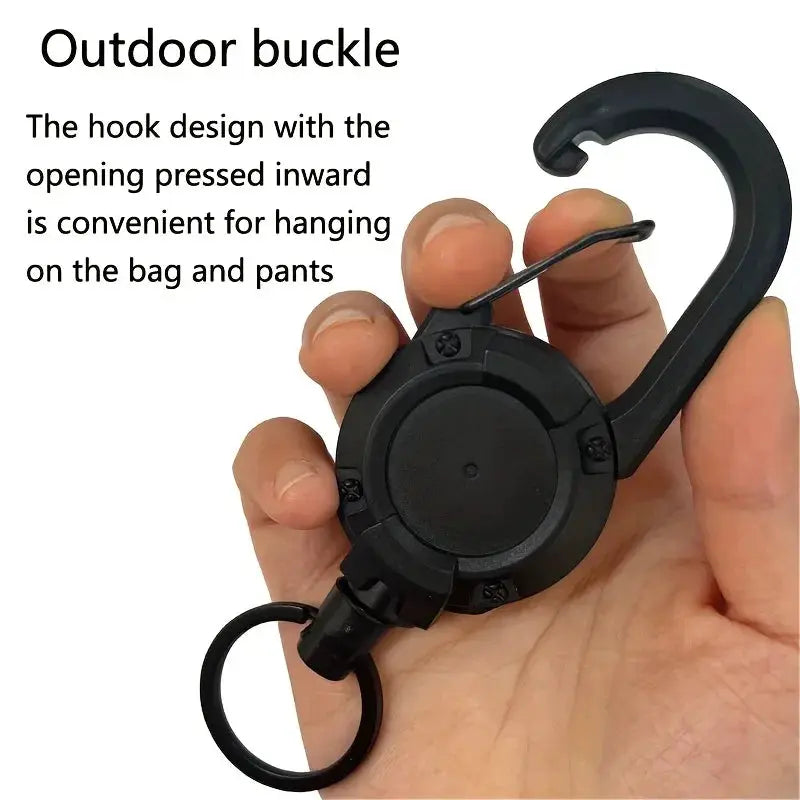 Extendable Retractable Keychain Badge Reels With Carabiner Clip 1 2 4 Pack Heavy Duty For Men Outdoor Bags
