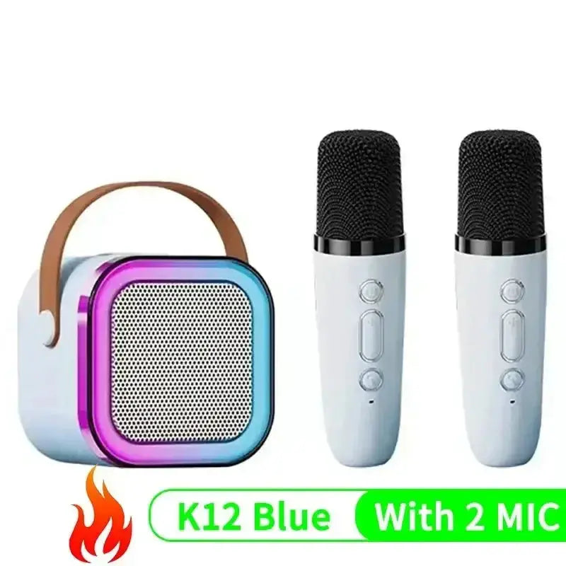 SoundPulse K12 Karaoke Machine Portable Bluetooth Speaker With One Or Two Wireless Microphones For Family Fun