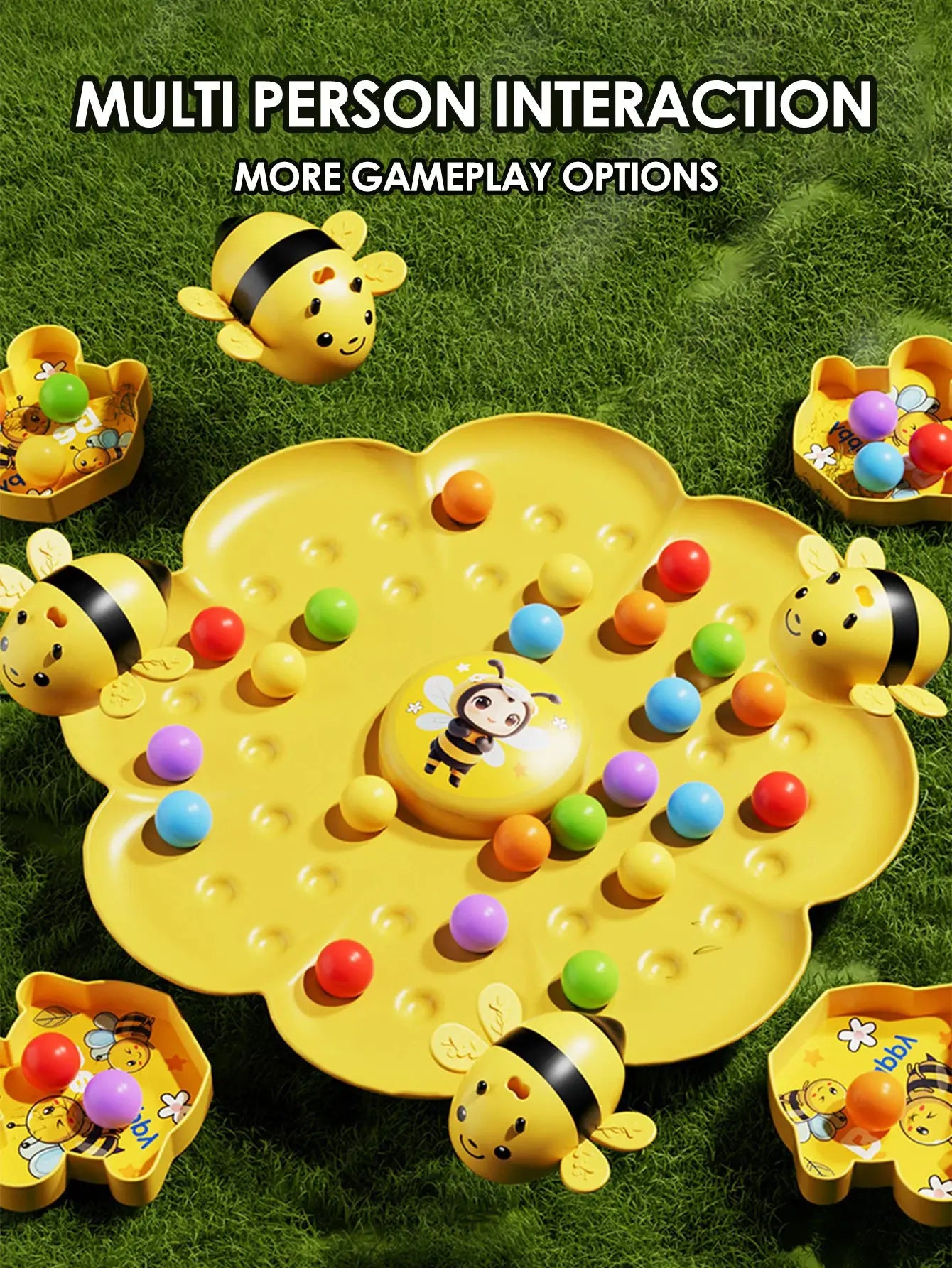 Little Bumblebee Multifunctional Board Game Puzzle Fishing Toys Educational Interactive Game For Kids Family Gift