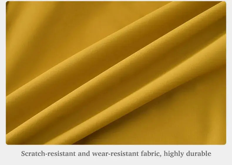 JNLN unisex waterproof fleece jacket fabric close-up in yellow, highly durable material