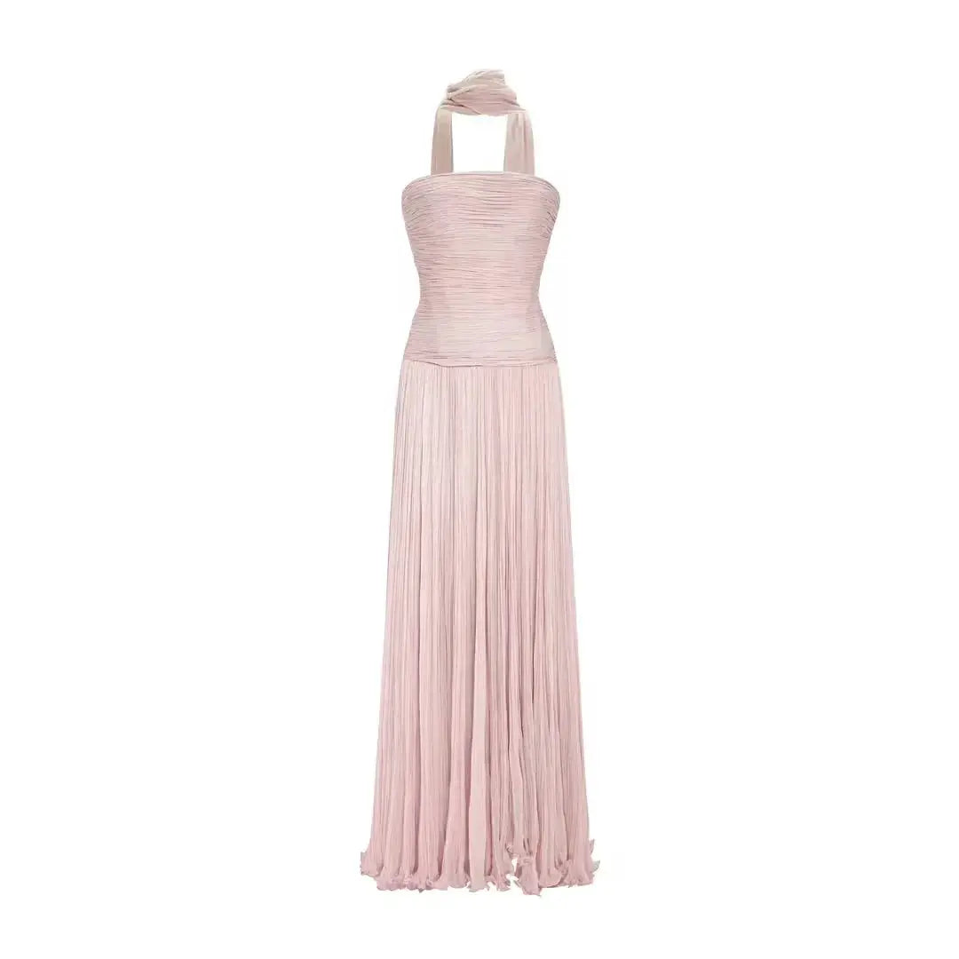 Verngo Royal Blue Strapless A Line Evening Dress Pleated Silk Prom