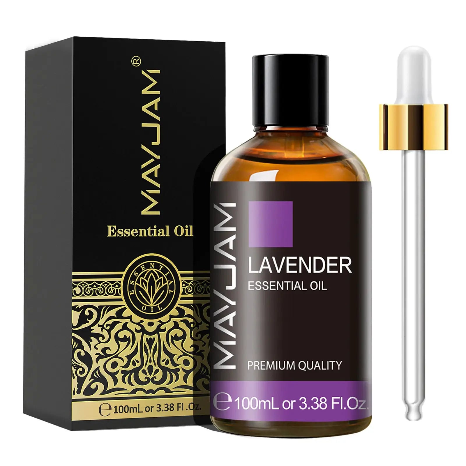 Mayjam 100ml Pure Essential Oil With Glass Dropper Lavender Eucalyptus Rosemary Vanilla Aromatherapy Oil