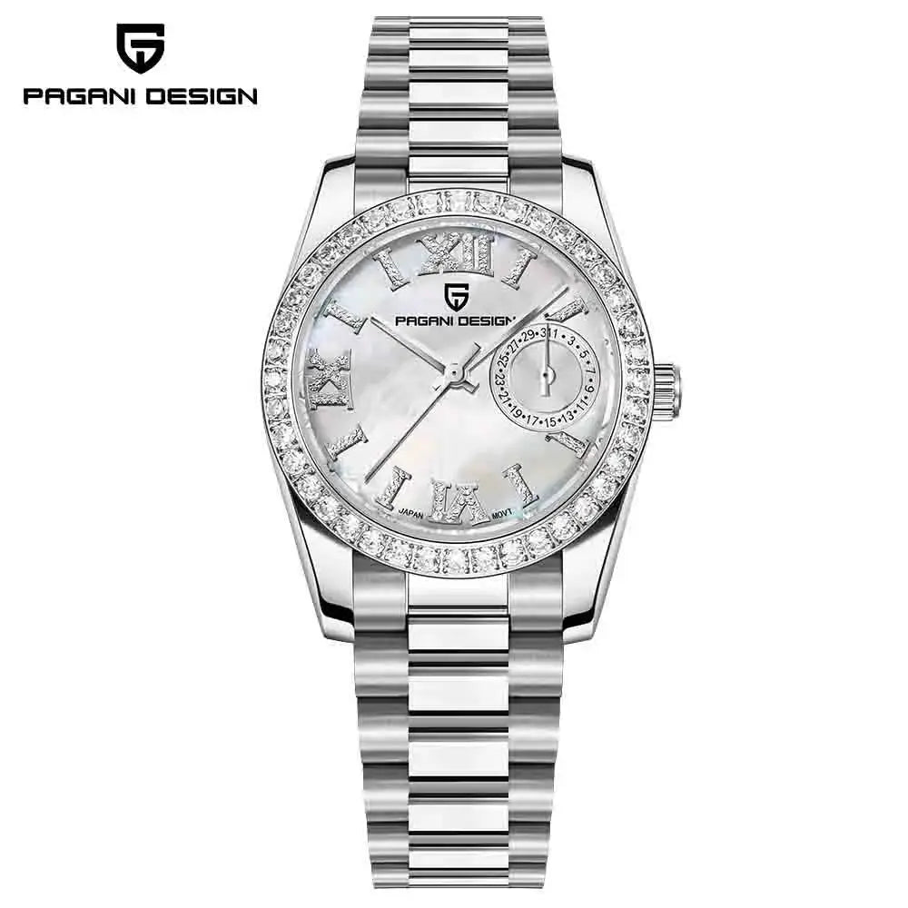Pagani Design 32mm Womens Wristwatch Elegant Luxury Quartz Timepiece Fashion Waterproof Sapphire Crystal