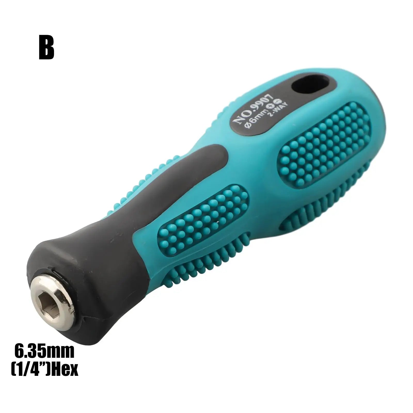 Magnetic Self Locking Screwdriver Handle Multi Size Adapters 6.35mm 4mm Hex 5mm Round Bits Holder