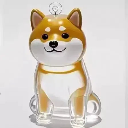 Transparent Cute Dog Pendant Keychain Creative Pet Hair Storage Capsule Hanging Ornament For Pet Lovers DIY Memorial Keychain