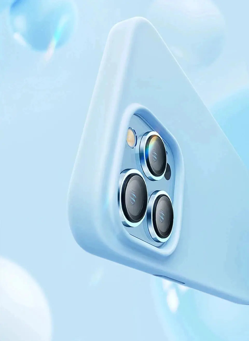 Liquid silicone phone case by Simples Market for iPhone 11–17 Pro Max, blue