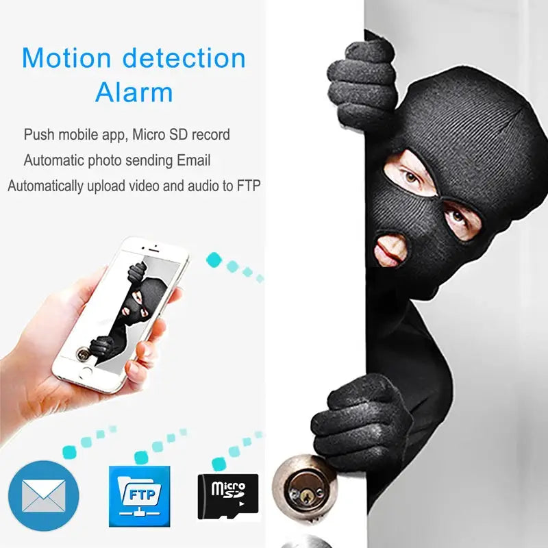 Camhipro IP security camera by Simples Market; outdoor WiFi CCTV with night vision and motion detection