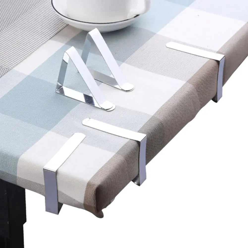 ClipEase 8 Pcs Stainless Steel Table Cloth Clips Keep Table Covers Secure On Windy Days