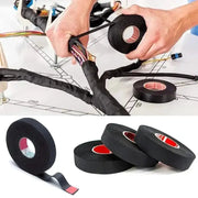 Simples Market 15m heat-resistant flame-retardant cloth tape for car wiring harness, black rolls (4)