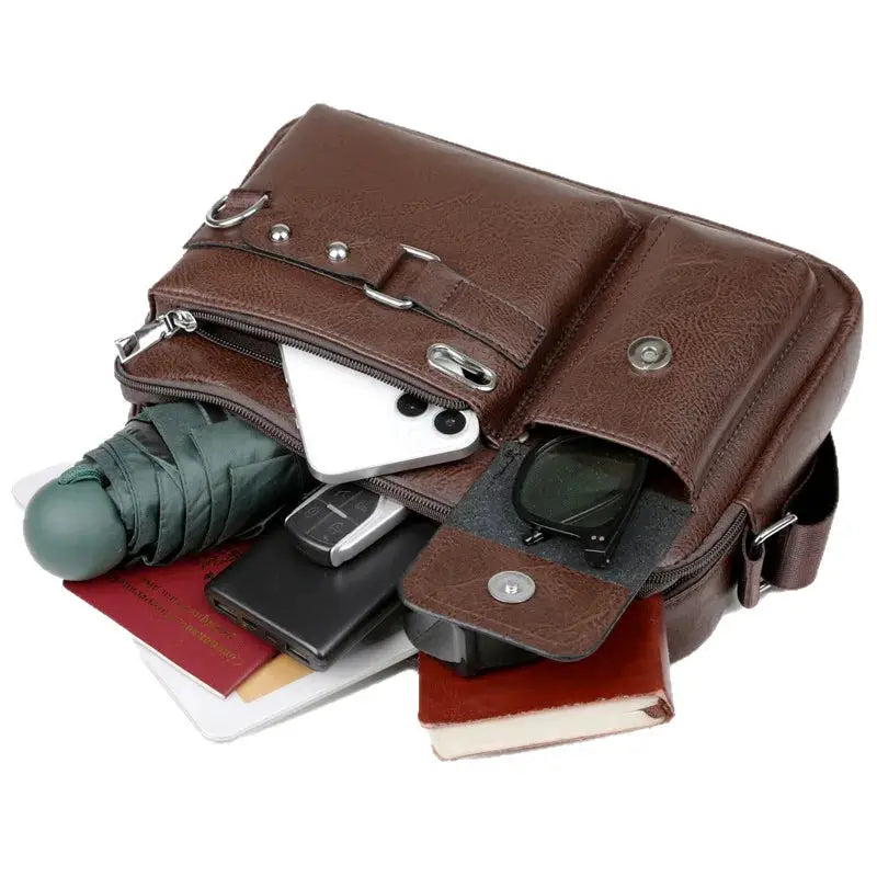 UrbanGuard Mens Retro Messenger Bag Waterproof Laptop Briefcase Large Capacity For Work Travel School