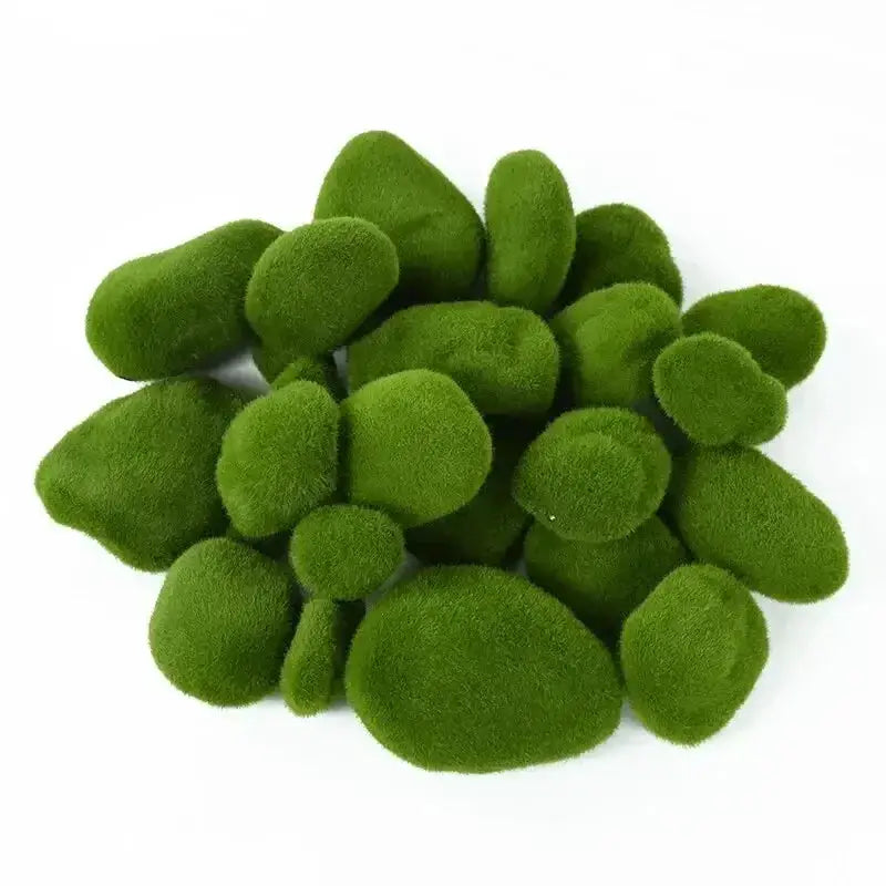 10Pcs Simulation Moss Stone Set Artificial Moss Rocks For Home Garden Decor Flower Pot Creative Crafts