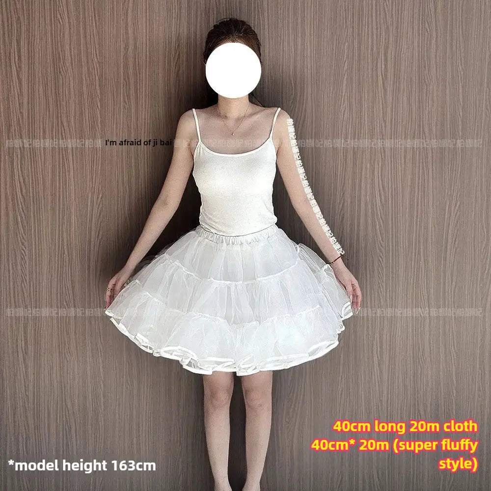 Lolita petticoat underskirt by Simples Market, 35cm white fluffy tulle crinoline
