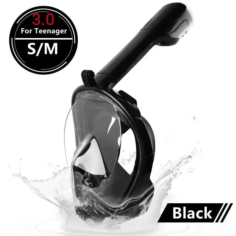 Underwater Full Face Diving Mask Anti Fog For Snorkeling And Scuba Waterproof Respiratory Mask For Adults And Kids