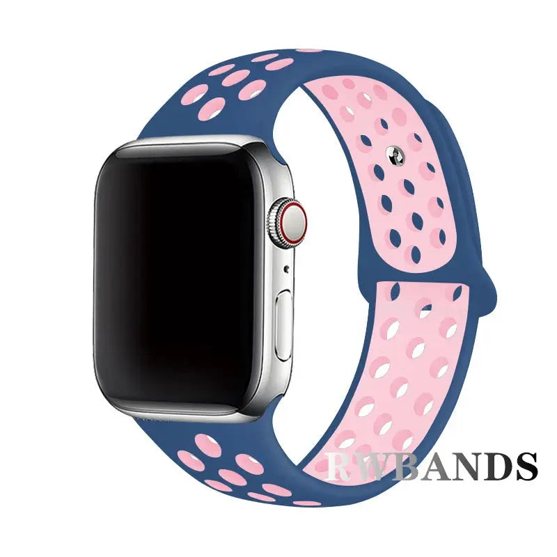 Sport Strap for Apple Watch Band 46mm 44mm 40mm 42-38-41mm 45mm Breathable Bracelet iWatch Series 10 9 8 7 6 SE 5 3 Ultra 2 49mm