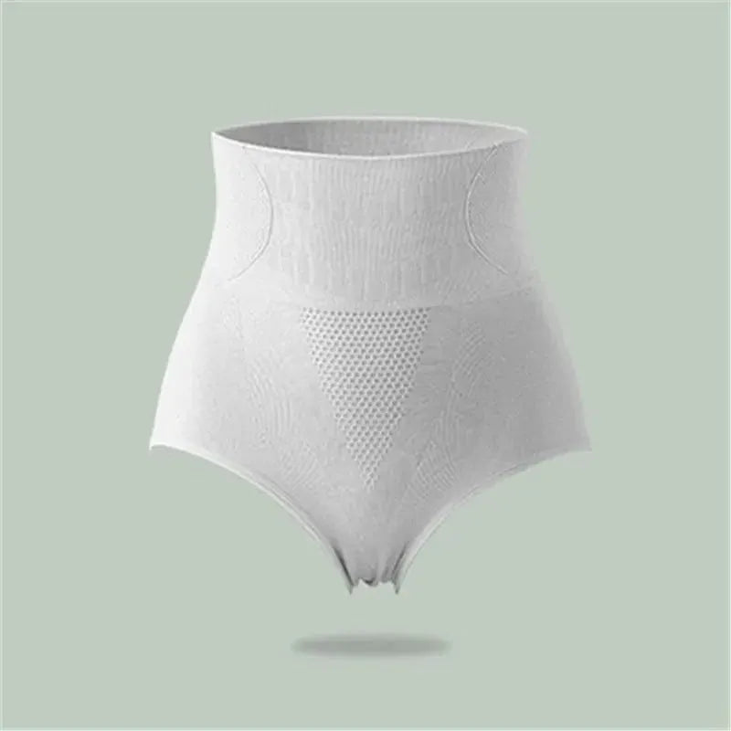 FINETOO high-waist shaping panties by Simples Market, breathable white body shaper with tummy control