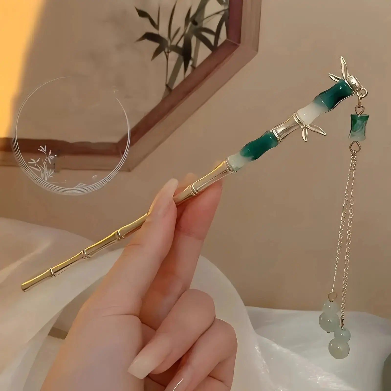 Elegant Chinese Style Tassel Hair Stick Durable Alloy With Traditional Floral Design Hairpin For Women