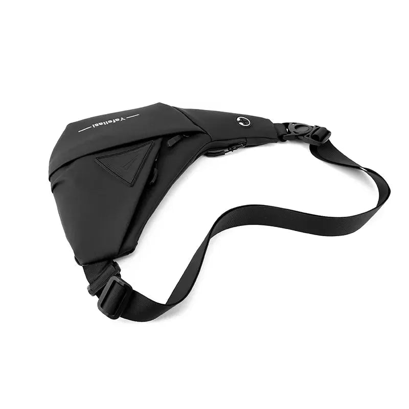 Simples Market sling chest bag, compact black crossbody anti-theft bag for men