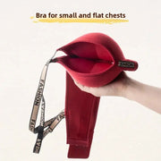 Simples Market red smooth push-up wireless bra for small chests, A/B cup