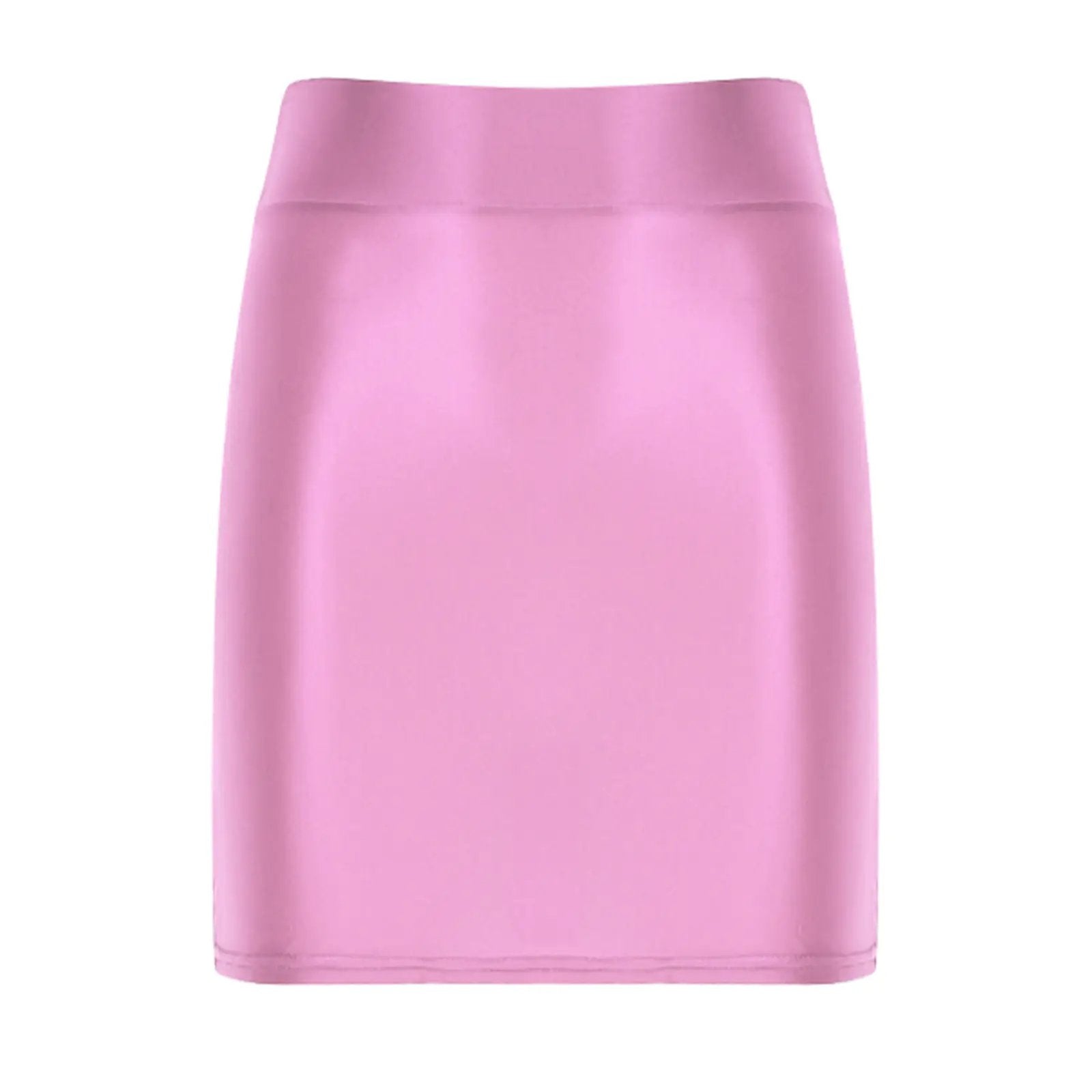 Mini skirt by Simples Market pink glossy patent leather for women