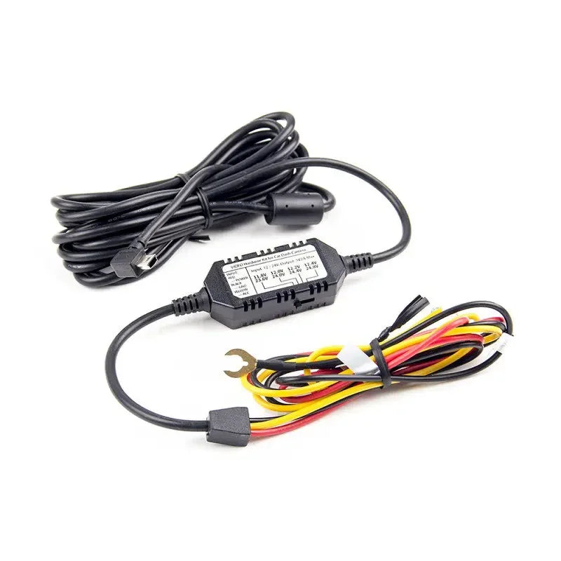 VIOFO A119 V3 dash cam power kit with black regulator module and long cable plus multicolor wiring (2-piece)