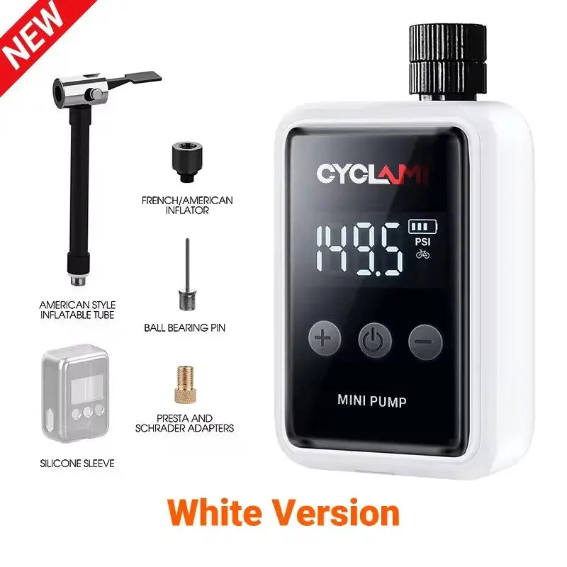 Cyclami HW125 Bicycle Electric Inflation Pump Mini Portable 150 PSI High Pressure Air Inflator