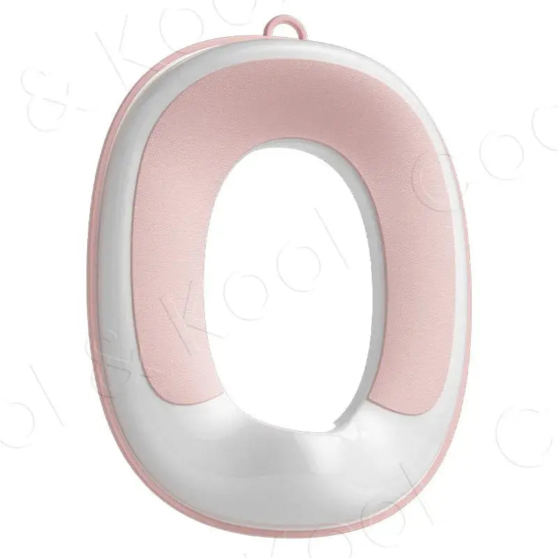 Universal Children's Toilet Seat by Simples Market, pink cushioned inner rim with white shell