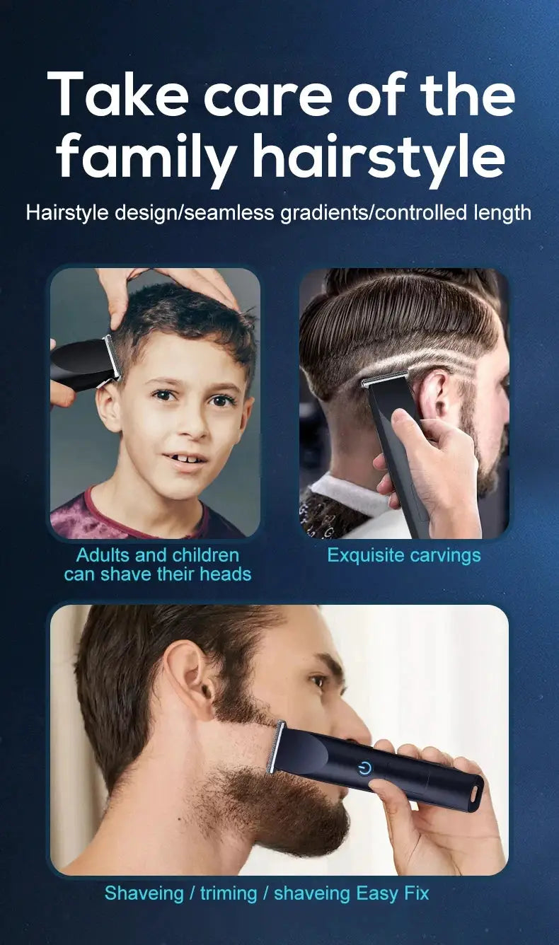 Electric hair clipper with adjustable cutter head and USB charging by Simples Market