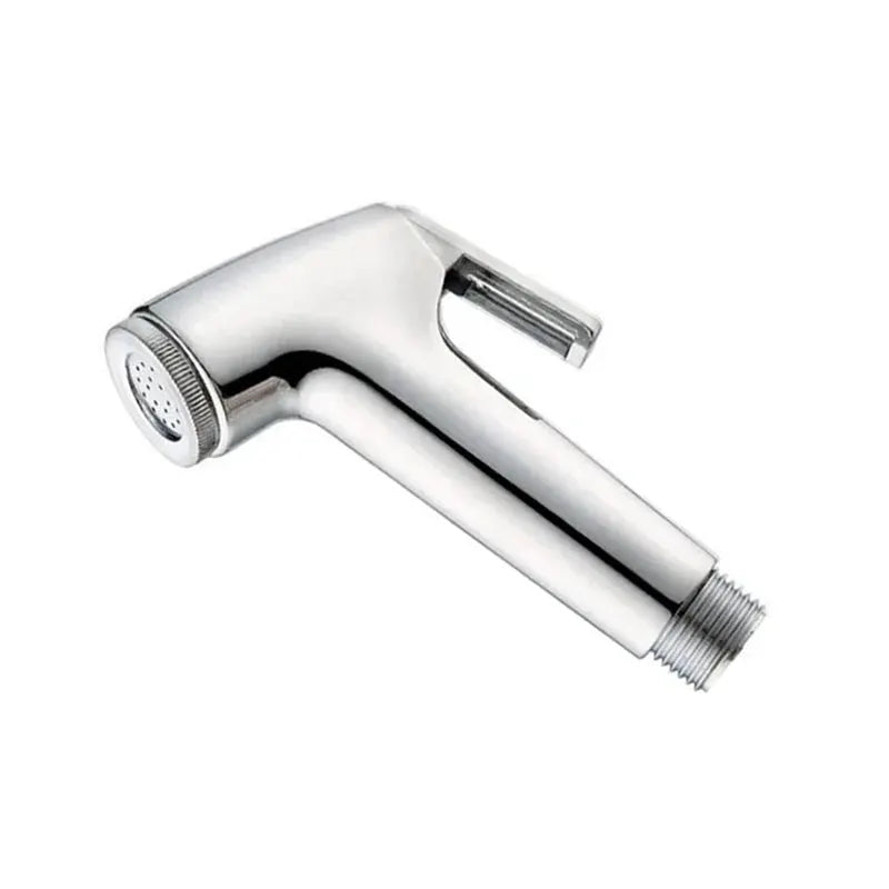 Handheld chrome bidet sprayer with threaded hose connection