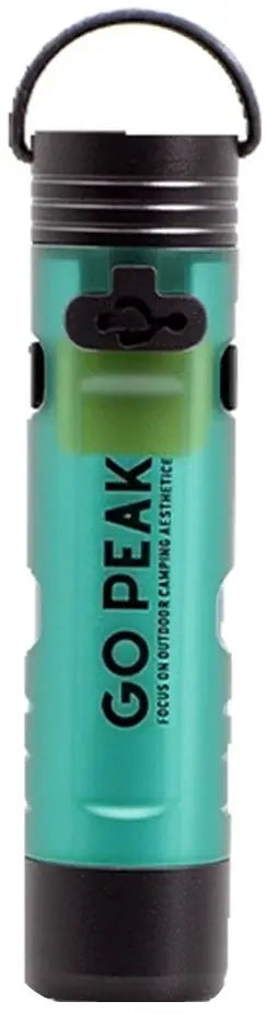 GOPEAK pocket mini flashlight teal with black ends and keyring loop