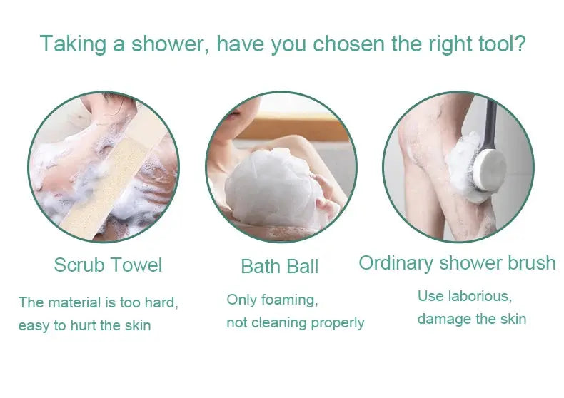Rechargeable Electric Shower Brush 5 in 1 Silicone Back Body Scrubber