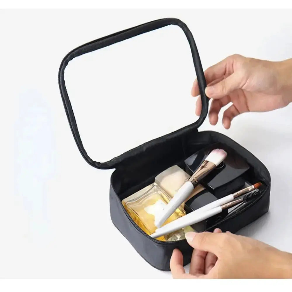 Transparent Travel Makeup Bag Zippered Waterproof Clear Cosmetic Organizer For Women Toiletries Kit