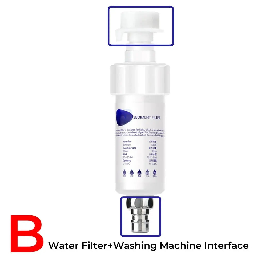 Simples Market white PP cotton sediment pre-filter cartridge with top and bottom connectors for washing machine/shower