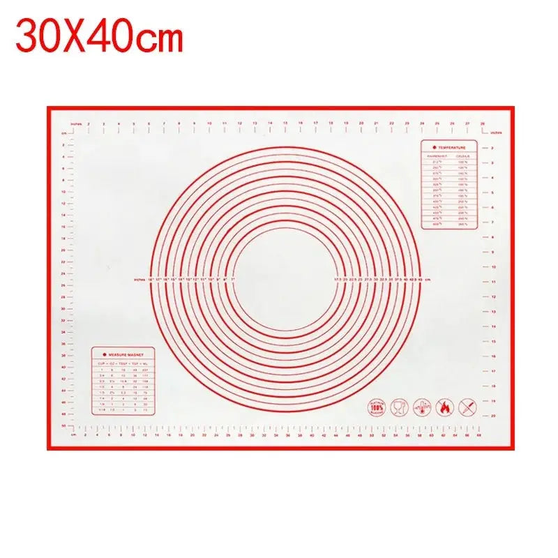 UNTIOR Silicone Baking Mat And Kneading Pad Nonstick Dough Mat For Pizza Cake Pastry Baking