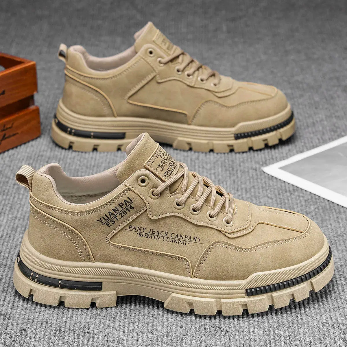 Mens Casual Sports Shoes for Outdoor Hiking Comfort and Trendy Street Fashion Footwear
