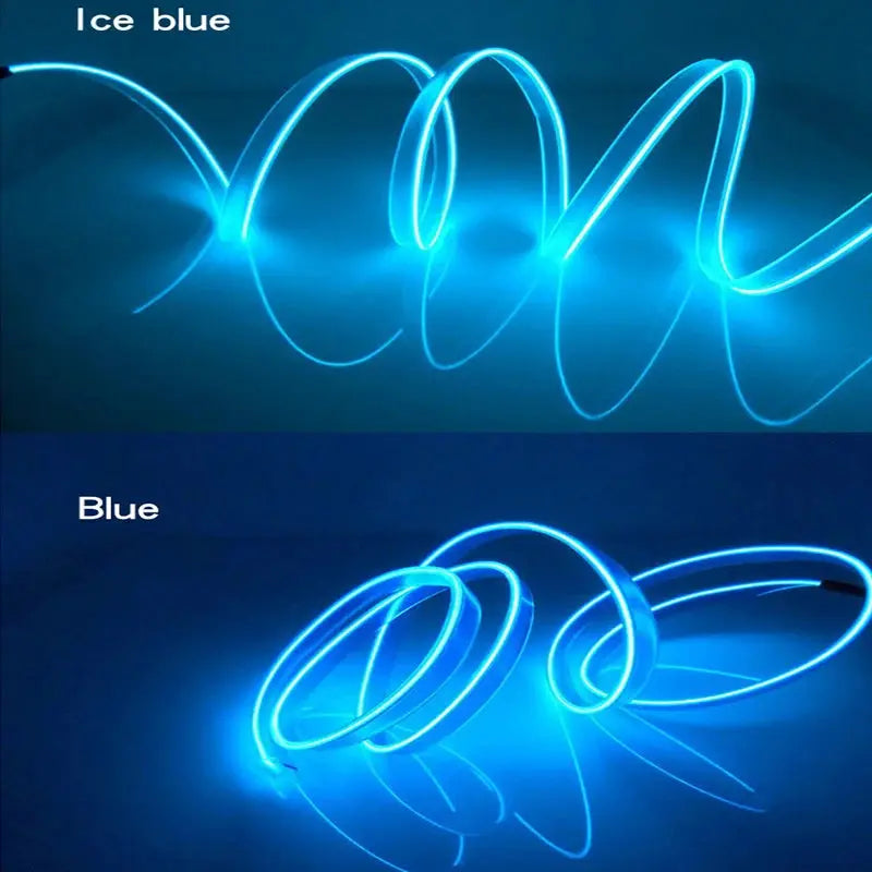 5m Car Interior LED Strip Lights USB Powered 5V Flexible Ambient Lamp For DIY Auto Decoration