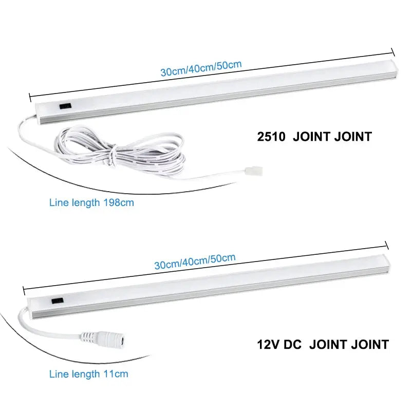 LED under-cabinet light from Simples Market, 2-pack, with PIR motion sensor, white finish, 30/40/50 cm.