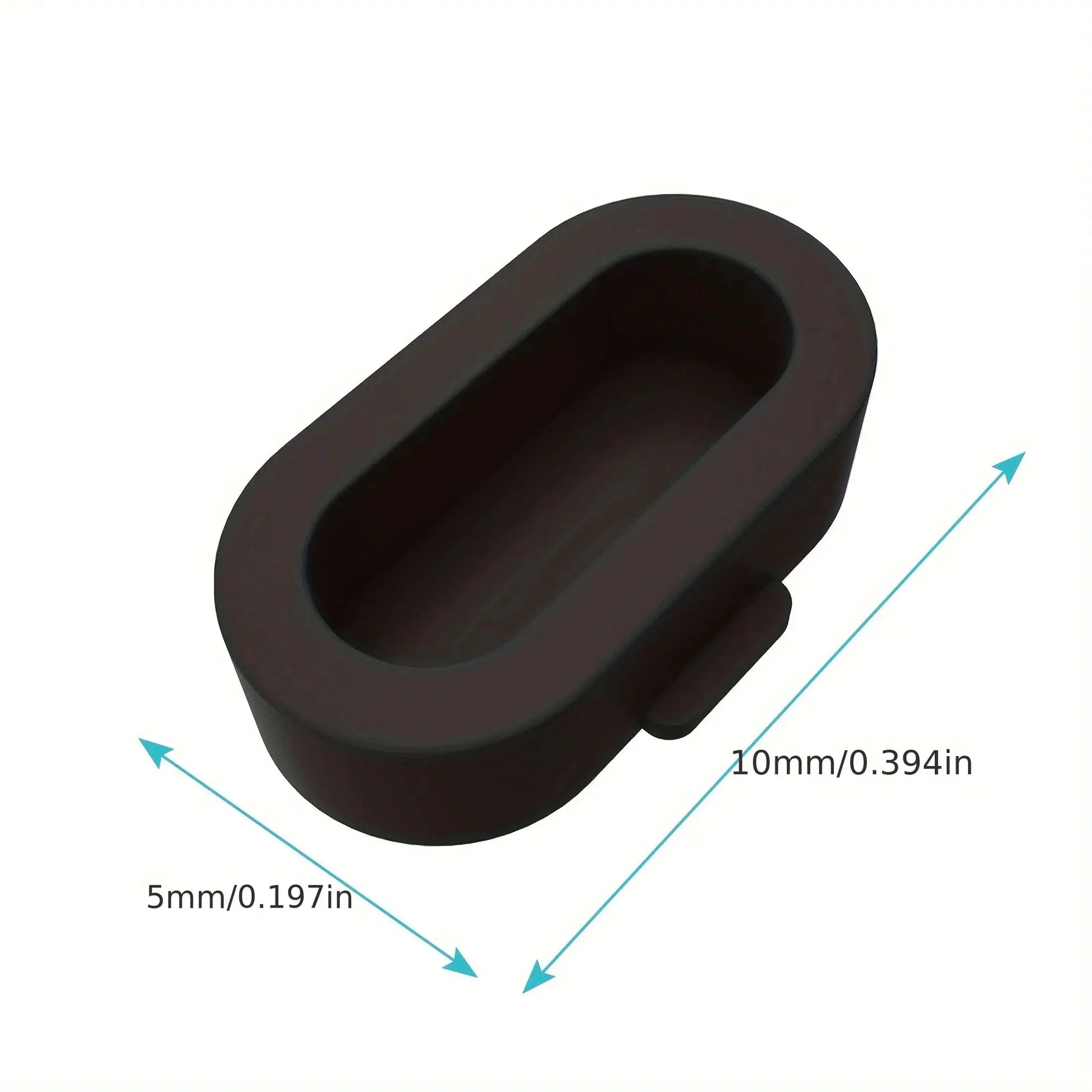 Silicone dustproof charging-port plug for Garmin Fenix and Forerunner watches, black, 1/5/10 pack