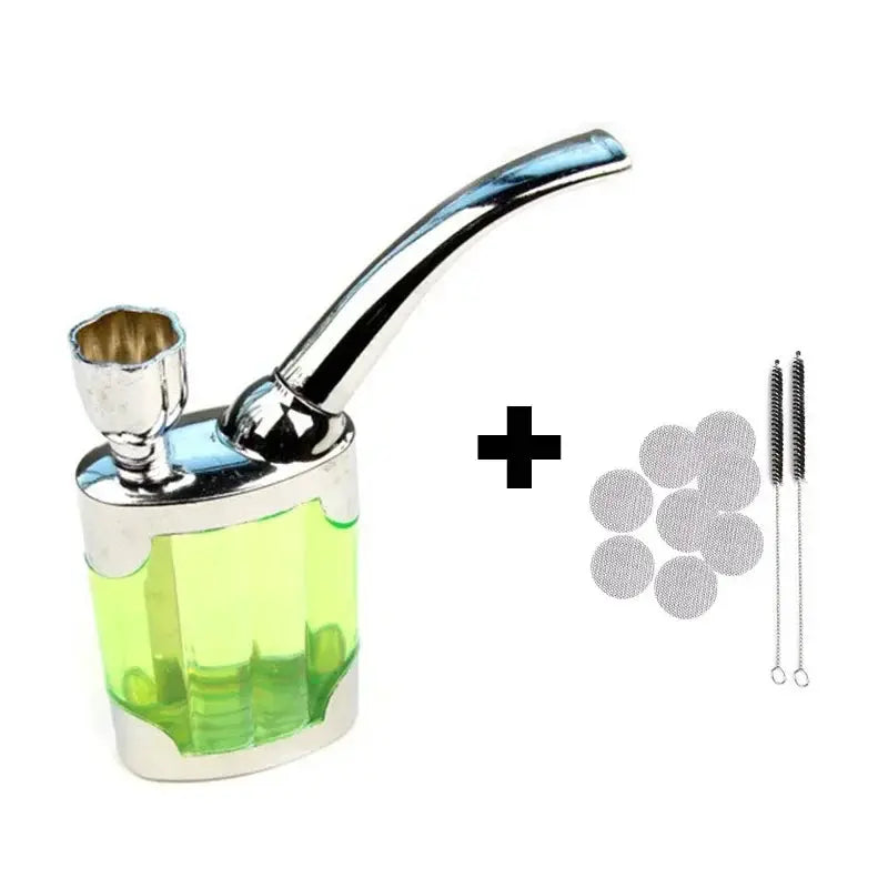 Complete Set Cleanable Acrylic Smoking Pipe With Microfilter System To Reduce Tar And Nicotine For Cleaner Smoke
