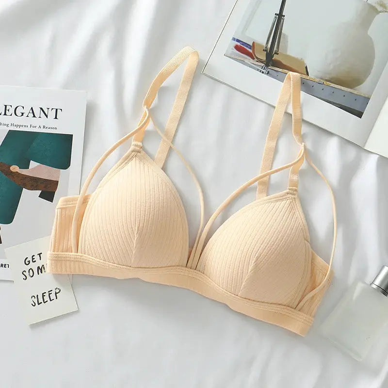 Bra Simples Market nude wire-free triangle cup bralette